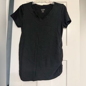 Black V-Neck T-Shirt maternity size small